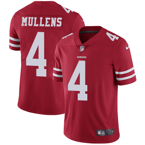 San Francisco 49ers Limited Red Men Nick Mullens Home NFL Jersey 4 Vapor Untouchable